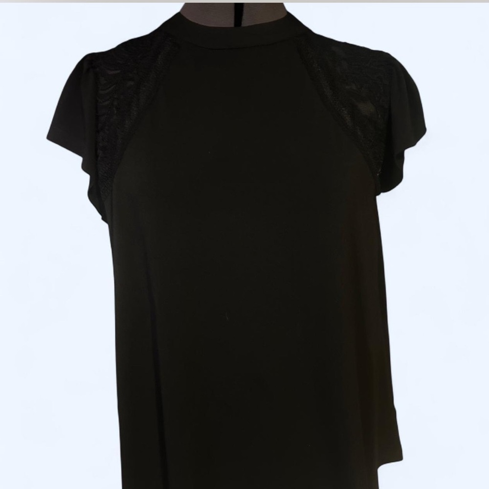 Torrid Black Lace Sleeve Top